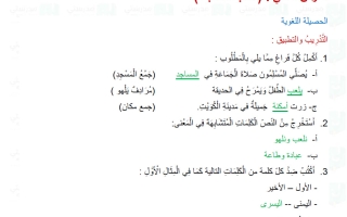 حل درس آداب المسجد لغة عربية الصف الثاني