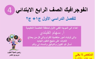 ملخص الجزئين الأول والثاني علوم الصف الرابع الفصل الأول