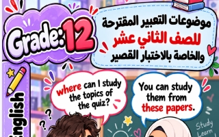 تعبيرات القصير لغة انجليزية الصف الثاني عشر الفصل الأول أ محمد عمران