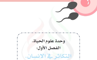 ملخص فصل التكاثر في الانسان علوم الصف التاسع الفصل الأول أ أمل المطيري