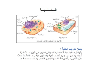 تقرير الخلية أحياء الصف العاشر الفصل الأول