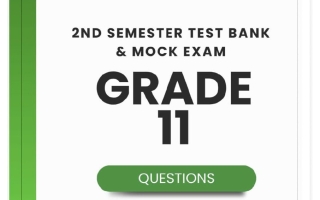 امتحان نهائي تجريبي لغة انجليزية الصف الحادي عشر الفصل الثاني 2025-2026