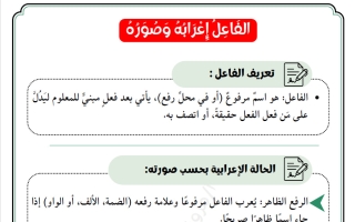 شرح الفاعل وتدريباته لغة عربية الصف الثامن الفصل الأول أ مروة الشريف