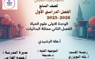 انفوجرافيك فصل مملكة البدائيات علوم الصف السابع الفصل الأول أ هله الرشيدي