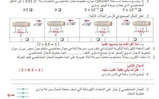 نماذج للاختبار القصير1 فيزياء ثاني عشر علمي فصل ثاني #أ. محمد السكاف 2023-2024