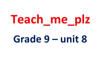 بوربوينت SB unit 8 lessons 1+2 انجليزي تاسع ف2