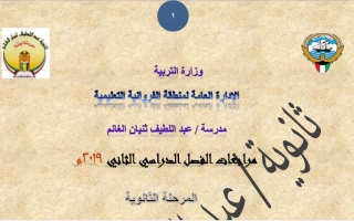 مذكرة الفهم والاستيعاب عربي عاشر ف2 #مدرسة عبداللطيف الغانم