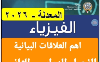 أهم العلاقات البيانية فيزياء الصف الحادي عشر الفصل الثاني 2026