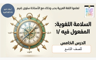 المفعول فيه للغة العربية الصف التاسع الفصل الأول أ سلوى غنيم