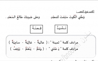 ورقة عمل (4) عربي ثاني ف2