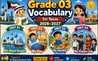 كلمات لغة انجليزية للصف الثالث الفصل الأول 2027 أ محمد فتحي