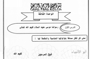 مذكرة اسلامية الوحدة الثالثة للصف الثالث الفصل الثاني