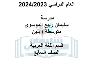 مراجعات عربي سابع فصل أول #أ. علي بولند 2023-2024
