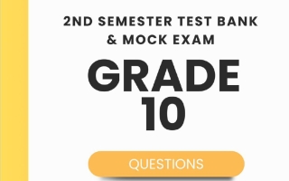 امتحان نهائي تجريبي لغة انجليزية الصف العاشر الفصل الثاني 2025-2026