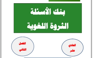 بنك أسئلة الثروة اللغوية عربي حادي عشر أدبي ف2 #أ. محمد قاعود