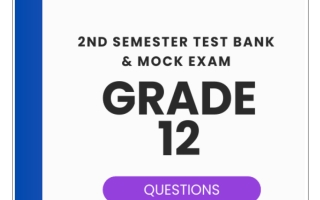 بنك أسئلة لغة انجليزية للصف الثاني عشر الفصل الثاني