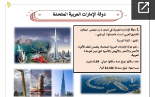 مشروع (دولة الإمارات العربية المتحدة) عربي رابع ابتدائي ف2 #أ. سميرة بيلسان 2021 2022