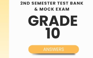 حل بنك أسئلة لغة انجليزية للصف العاشر الفصل الثاني