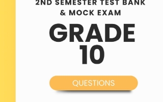 بنك أسئلة لغة انجليزية للصف العاشر الفصل الثاني