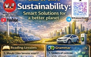 مذكرة الوحدة السادسة لغة انجليزية الصف التاسع الفصل الثاني