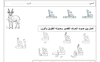 نشاط حرف الظاء لغة عربية الصف الأول الفصل الأول