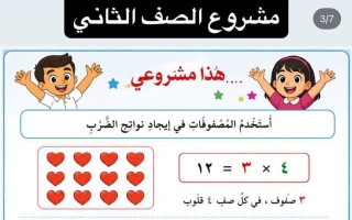 مشروع الوحدة السابعة رياضيات الصف الثاني الفصل الثاني