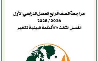 مراجعة فصل (الأنظمة البيئية تتغير) اجتماعيات الصف الرابع الفصل الأول أ شيماء المسلم