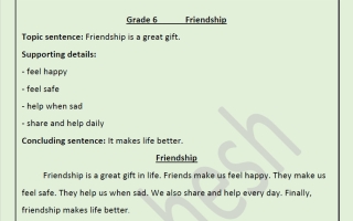 موضوعات تعبير لغة انجليزية الصف السادس الفصل الثاني