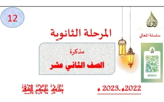مذكرة الاختبار القصير(1) عربي ثاني عشر ف2 #أ. حمادة ماهر 2022 2023