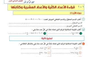 مذكرة رياضيات الصف السابع الفصل الأول 2026-2027 أ حسام بيومي