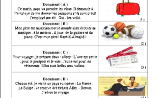 أسئة Evaluation dossier 3 لغة فرنسية الصف الحادي عشر أدبي ف1