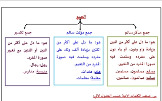 مذكرة أنواع الجموع عربي ثامن ف2 #أ وجيه الهمامي
