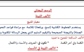 أوراق عمل الألف اللينة عربي للصف الثامن إعداد وجيه فوزي الهمامي