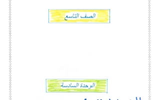 تمارين محلولة للوحدة السادسة رياضيات تاسع فصل ثاني #د. أحمد الجبيري