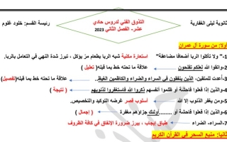 التذوق الفني عربي حادي عشر ف2 #أ. خلود غنوم 2022 2023
