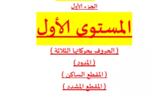 مذكرة تأسيس لغة عربية للصف الأول للمعلم حمادة ماهر