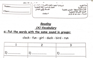 اختبارات الوحدتين (9 & 10) انجليزي ثاني ف2 #مدرسة محمد الزامل