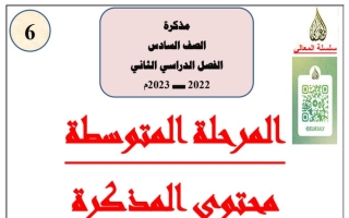 مذكرة عربي سادس ف2 #أ. حمادة ماهر 2022 2023