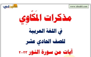مذكرة (من سورة النور) عربي حادي عشر ف1 #د. سعد المكاوي 2022 2023