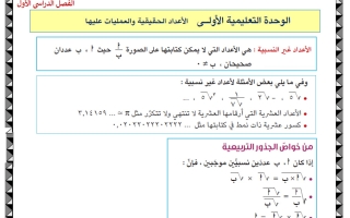 قوانين رياضيات الصف التاسع الفصل الأول أ حسام بيومي