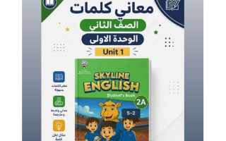 مذكرة الوحدة الأولى لغة انجليزية الصف الثاني الفصل الأول #المختصر المفيد