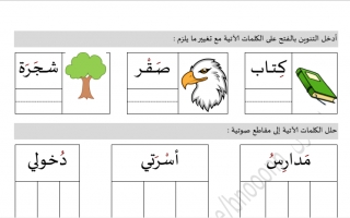 أوراق عمل (1) عربي ثاني ف2