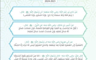 الأحاديث المقررة تربية إسلامية تاسع فصل ثاني #2023-2024
