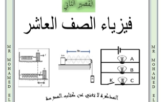 مراجعة محلولة للاختبار القصير2 فيزياء عاشر فصل ثاني #أ. محمد الحسيني 2024-2025