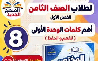 كلمات وترجمة الوحدة الأولى لغة انجليزية الصف الثامن الفصل الأول أ مصطفى أحمد