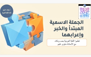 المبتدأ والخبر واعرابهما لغة عربية الصف السابع الفصل الأول أ سلوى غنيم
