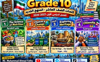 كلمات لغة انجليزية للصف العاشر الفصل الأول 2027 أ محمد فتحي