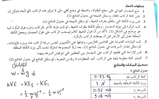 حل كراسة عملي فيزياء الصف الثاني عشر الفصل الأول