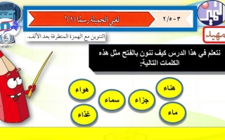 بوربوينت درس (لغتي الجميلة رسما 2) عربي سادس ف2 #م. التميز النموذجية