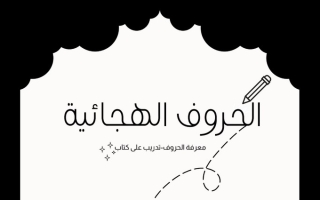 ملزمة الحروف الهجائية جزء (1) عربي أول ابتدائي ف1